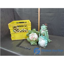 (2) Frog Garden Decor