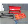 Image 1 : Metal Tool Box and (2) Trays
