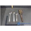 Image 1 : (3) Cresent Wrenches and (1) Pipe Wrench