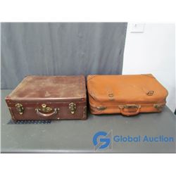 Fiberboard and Leather Suitcases