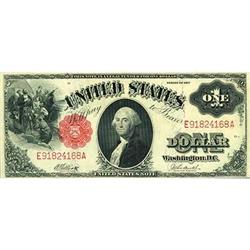 1917, $1 United States Note FR37 PMG AU55