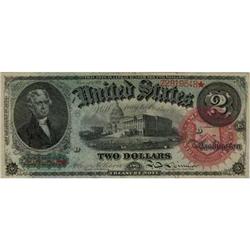 1869, $2 United States Note FR42 CGA 68