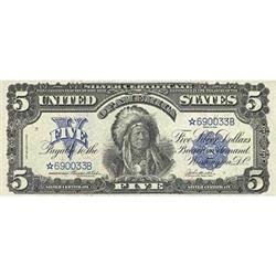 1899, $5 Silver Certificate FR278 PMG ChXF45