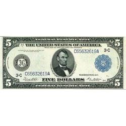 1914 $5 Federal Reserve Note Fr. 871 RAW