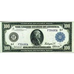 1914, $100 Federal Reserve Note FR1104 PMG ChUNC64
