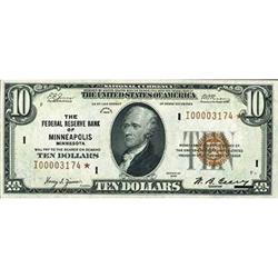 1929, $10 Federal Reserve Bank Note FR1860-I PMG ChVF35