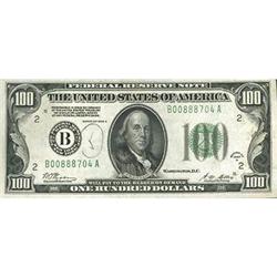 1928-A, $100 Federal Reserve Note. Fr-2151-B RAW