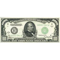 1934-A, $1000 Federal Reserve Note FR2212-H CHAU58
