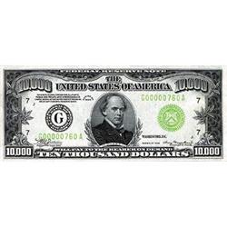 1934, $10,000 Federal Reserve Note FR2231-G ChUnc63
