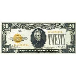 1928, $20 Gold Certificate. Fr-2402. KL-2261 RAW
