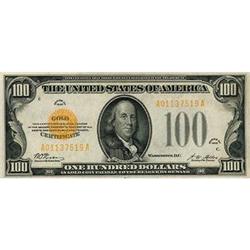 1928, $100 Gold Certificate FR2405 CGA 67