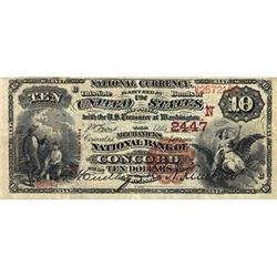 1882, $10 National Bank Note FR490 PMG VF30