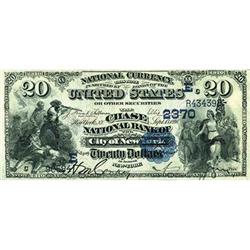 1882, $20 National Bank Note. Fr-553. KL-1276 RAW
