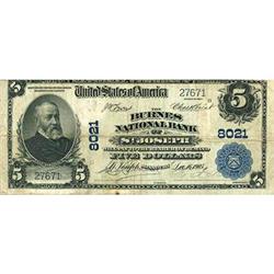 1902, $5 National Bank Note. Fr-599. KL-1156 RAW