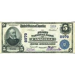 1902, $5 National Bank Note FR600 PMG VF30