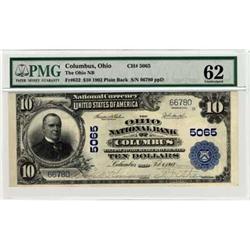 1902, $10 National Bank Note FR632 PMG UNC62