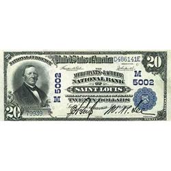 1902, $20 National Bank Note FR658 PMG XF40