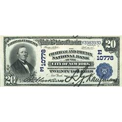 1902, $20 National Bank Note FR658 PMG ChAU58