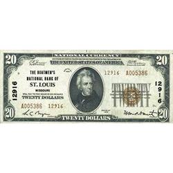 1929, $20 National Bank Note FR1802-2 PMG ChXF45