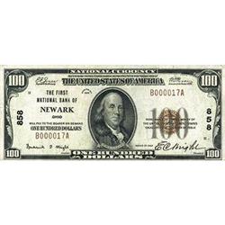 1929, $100 National Bank Note FR1804 PMG VF25