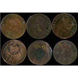6 Connecticut Coppers, 1787 & 1788