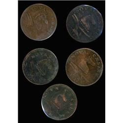 6 New Jersey Coppers, 1786-1788