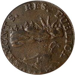 1785 Vermont. Vermonts PCGS AU53 BN