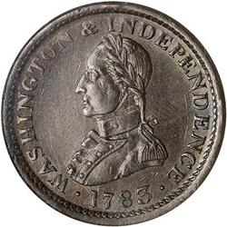 1783 Washington token NGC AU58 BN