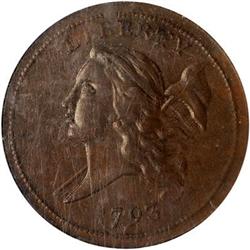 1793 C-1 R3+ NGC graded MS62 Brown.