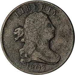 1803 Draped Bust Half Cent. G5