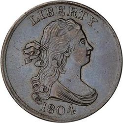 1804 Draped Bust Half Cent. EF40