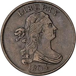 1804 Draped Bust Half Cent. VF20