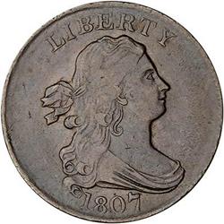 1807 Draped Bust Half Cent. EF40