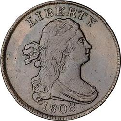 1808 Draped Bust Half Cent. VF35