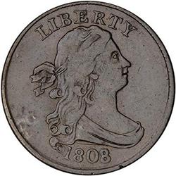 1808/7 Draped Bust Half Cent. VF20