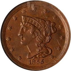 1855 Coronet Head Half Cent. NGC MS64