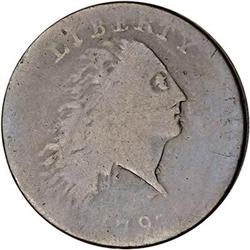 1793 Flowing Hair Cent. Chain reverse, AMERICA. G6
