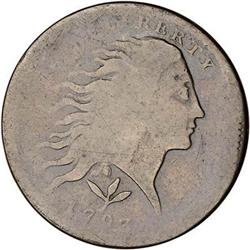 1793 Flowing Hair Cent. Wreath reverse. VG7