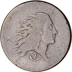 1793 Flowing Hair Cent. Wreath reverse. G5