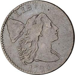 1794 Liberty Cap Cent. VG10