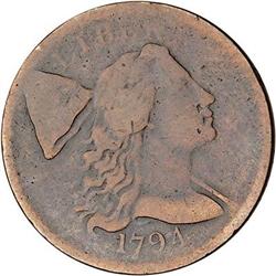 1794 Liberty Cap Cent. Office Boy Reverse. VG10
