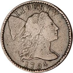 1794 Liberty Cap Cent. Exact Head of 1795. VG10