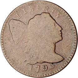 1795 Liberty Cap Cent. Lettered edge. VG7
