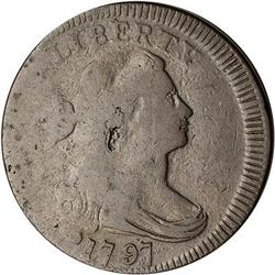 1797 Draped Bust Cent. Off Center. VG7