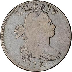 1797 Draped Bust Cent. Gripped edge. VG10