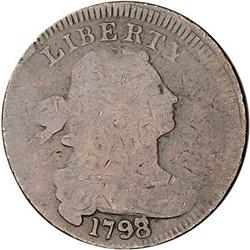 1798/7 Draped Bust Cent. Style I Hair. G6