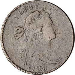 1798 Draped Bust Cent. Style I Hair, Sm 8. VG10