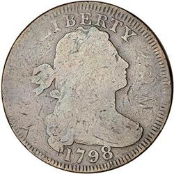 1798 Draped Bust Cent. Style I Hair, Lg 8. VG7