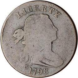 1798 Draped Bust Cent. Style I Hair, Sm 8. G6