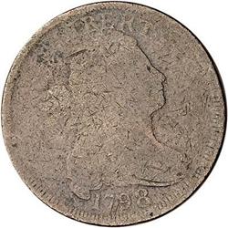 1798 Draped Bust Cent. Style I Hair, Lg 8. G4